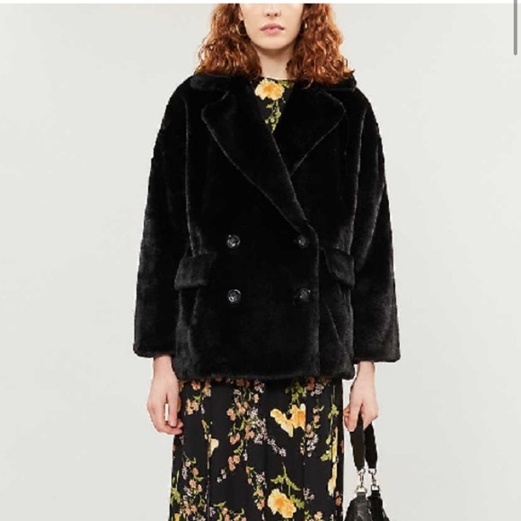 FREE PEOPLE Kate Double-breasted Faux-fur Coat - Picture 2 of 15
